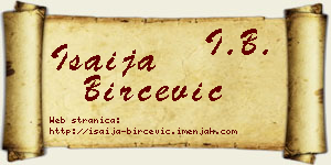 Isaija Birčević vizit kartica